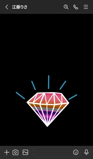 [LINE着せ替え] グラデーション ダイヤモンド .134の画像2