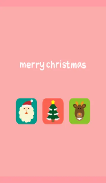 クリスマスアイコン 薄いピンクの着せ替えメイン画像