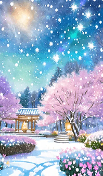 [LINE着せ替え] 優美な冬の風景の着せかえ(Winter-1203)の画像1