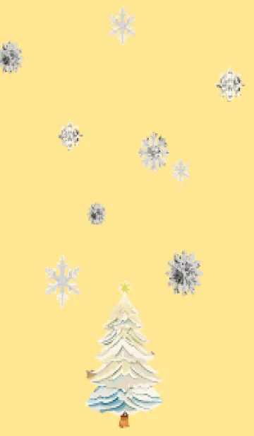 [LINE着せ替え] light yellow 白いクリスマスの画像1