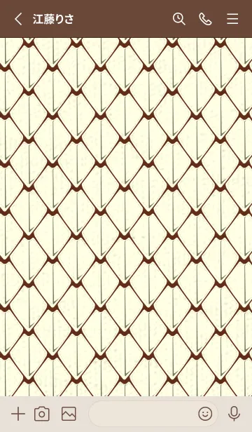 [LINE着せ替え] シンプルな龍鱗 セピアの画像2