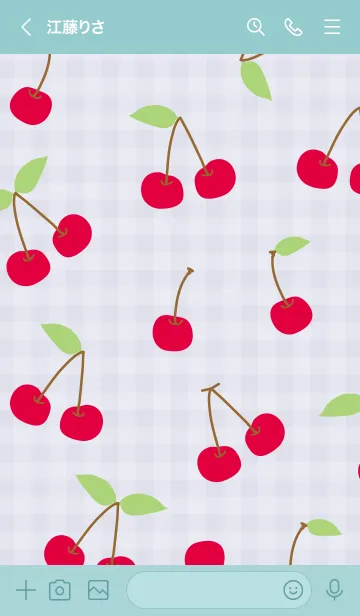 [LINE着せ替え] チェリー チェリー シンプル13の画像2