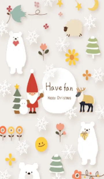 [LINE着せ替え] brown☆ハッピークリスマス03_1の画像1