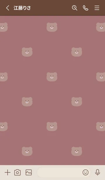 [LINE着せ替え] ゆるいくま。レッドブラウンの画像2