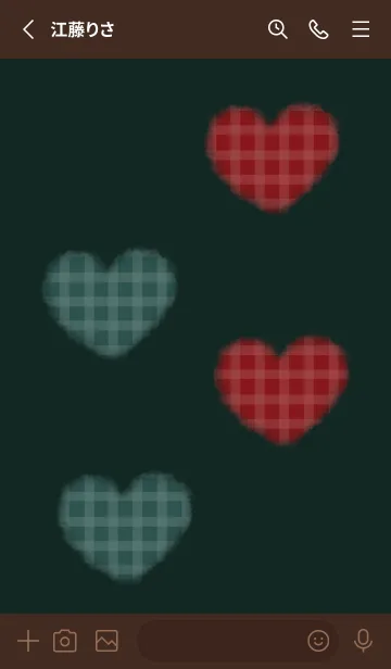 [LINE着せ替え] もこもこハート -グリーン- 冬 2の画像2