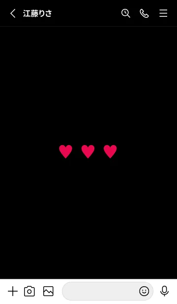 [LINE着せ替え] SIMPLE HEART - BLACK 4の画像2