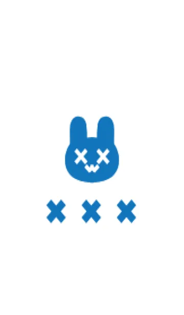 地雷うさぎ(white&blue01)のLINE着せ替え