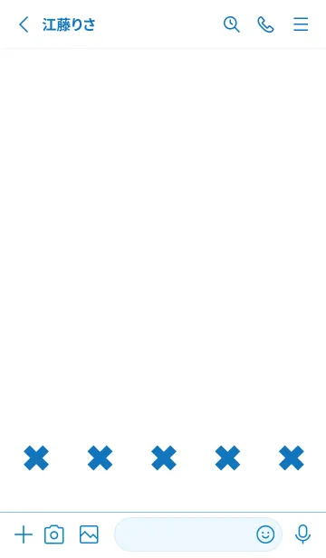 [LINE着せ替え] 地雷うさぎ(white&blue03)の画像2