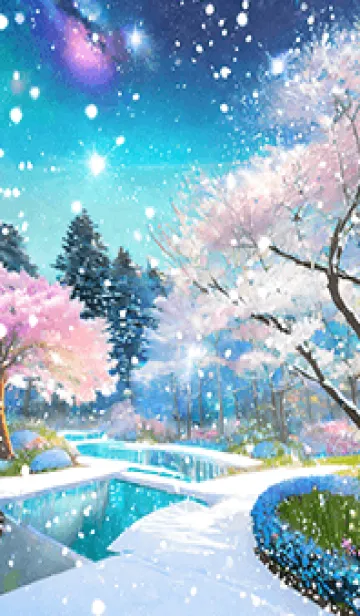 [LINE着せ替え] 優美な冬の風景の着せかえ(Winter-1208)の画像1