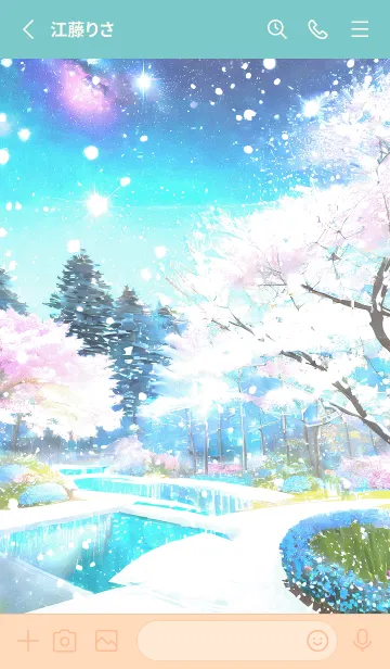 [LINE着せ替え] 優美な冬の風景の着せかえ(Winter-1208)の画像2