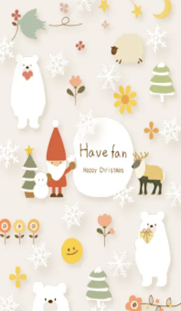 [LINE着せ替え] beige☆ハッピークリスマス05_1の画像1