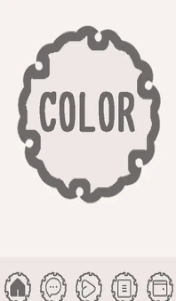 [LINE着せ替え] beige color G46の画像1