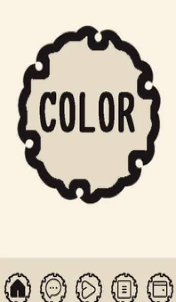 [LINE着せ替え] beige color G48の画像1