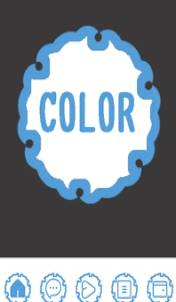 [LINE着せ替え] blue color G50の画像1