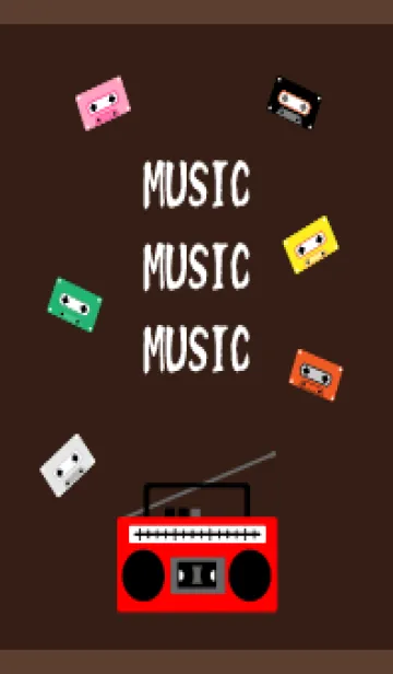 [LINE着せ替え] ラジカセ 茶色の画像1