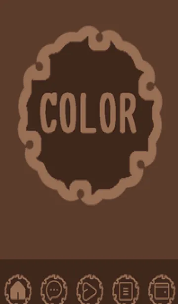 [LINE着せ替え] brown color G46の画像1