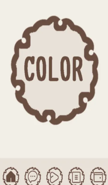 [LINE着せ替え] brown color G47の画像1