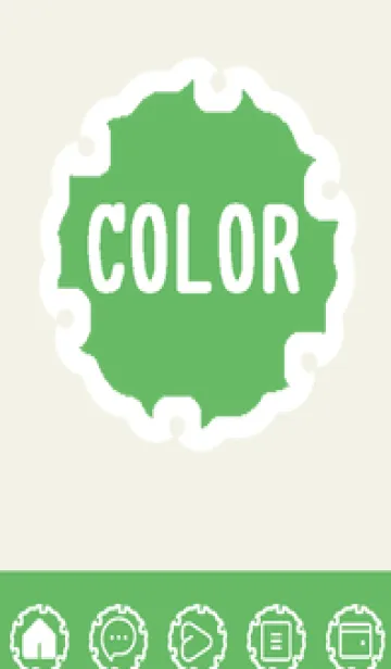 [LINE着せ替え] green color G91の画像1