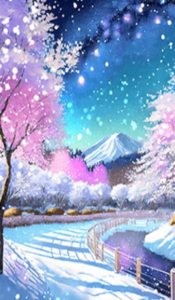 [LINE着せ替え] 優美な冬の風景の着せかえ(Winter-1210)の画像1