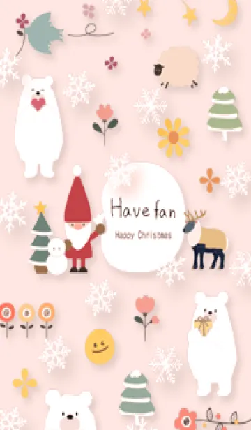 [LINE着せ替え] babypink☆ハッピークリスマス09_1の画像1