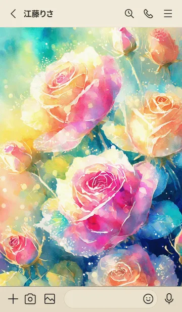 [LINE着せ替え] 薔薇(バラ)の花の着せかえ(R1255)の画像2