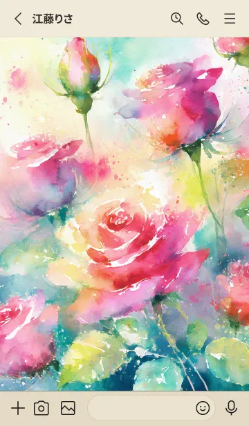 [LINE着せ替え] 薔薇(バラ)の花の着せかえ(R1256)の画像2