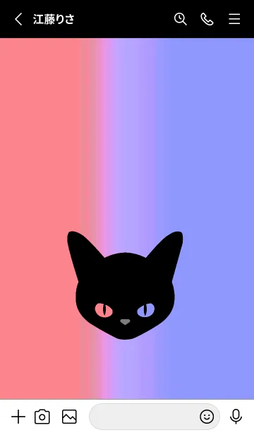 [LINE着せ替え] ブラック キャット 240の画像2
