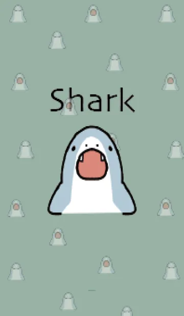 [LINE着せ替え] ベージュカーキ : パクパクサメの着せ替えの画像1