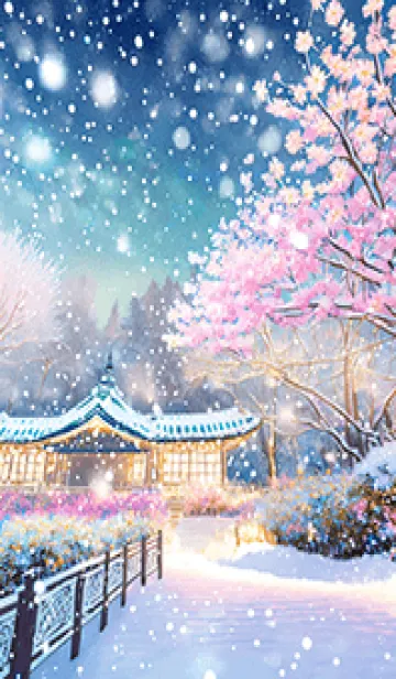 [LINE着せ替え] 優美な冬の風景の着せかえ(Winter-1226)の画像1