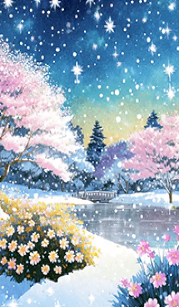 [LINE着せ替え] 優美な冬の風景の着せかえ(Winter-1227)の画像1