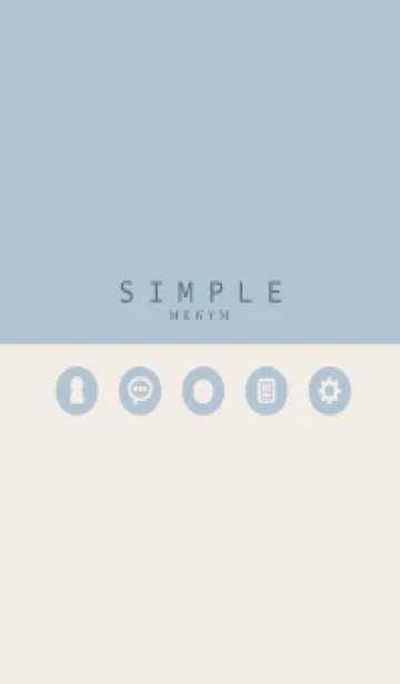 [LINE着せ替え] SIMPLE-ICON BLUE 14の画像1