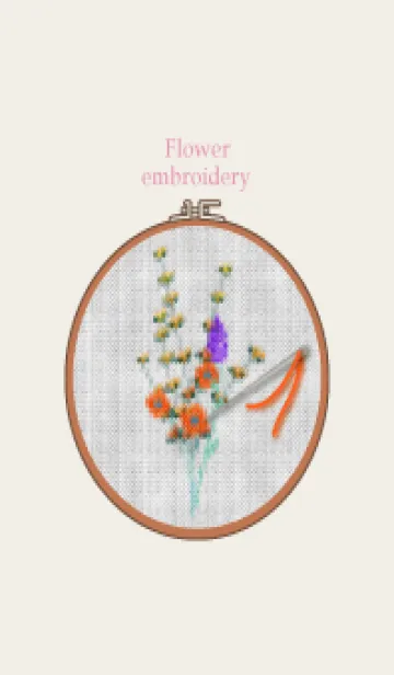 [LINE着せ替え] Flower embroidery 43の画像1