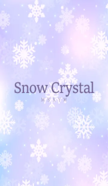 [LINE着せ替え] SnowCrystal-PURPLE 15の画像1