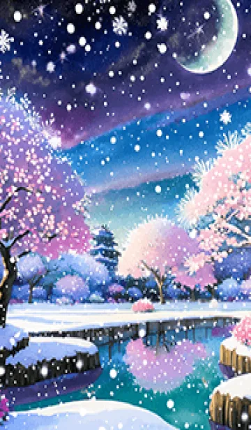 [LINE着せ替え] 優美な冬の風景の着せかえ(Winter-1229)の画像1