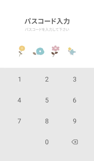 [LINE着せ替え] Gray♡可愛い花と雪01_1の画像4