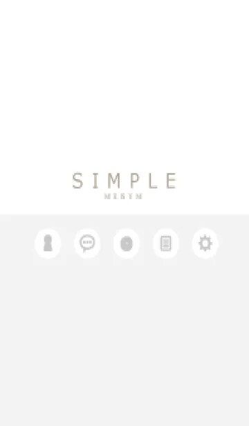 [LINE着せ替え] SIMPLE-ICON WHITE 14の画像1