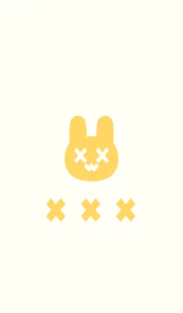 [LINE着せ替え] 地雷うさぎ(beige&yellow04)の画像1