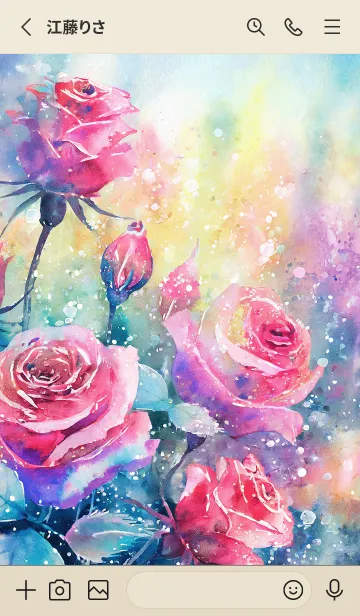 [LINE着せ替え] 薔薇(バラ)の花の着せかえ(R1279)の画像2