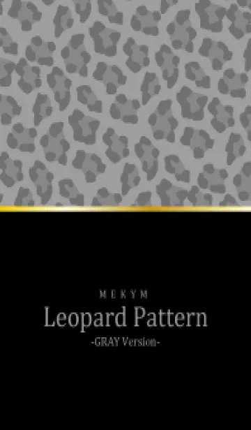 [LINE着せ替え] Leopard Pattern BLACK GRAY 3の画像1