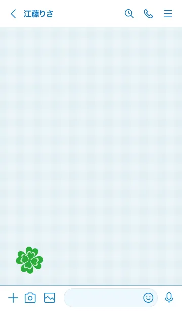 [LINE着せ替え] クローバー ギンガムチェックの画像2