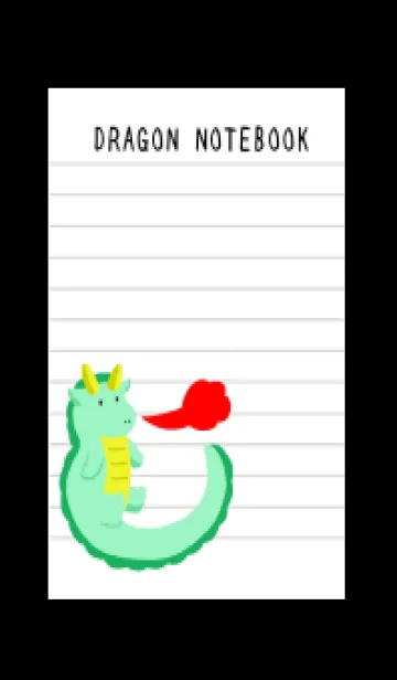 [LINE着せ替え] 辰のノート/ブラックの画像1