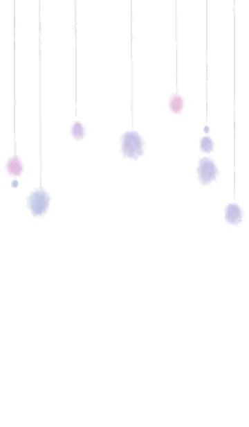 [LINE着せ替え] 水彩画風のドット（紫）の画像1