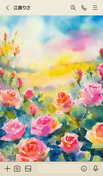 [LINE着せ替え] 薔薇(バラ)の花の着せかえ(R1287)の画像2