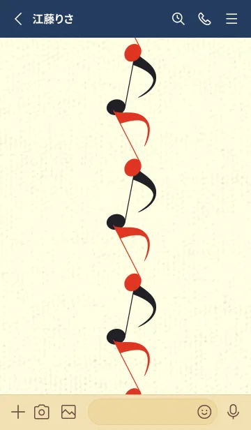 [LINE着せ替え] 八分音符1 スカーレッドの画像2