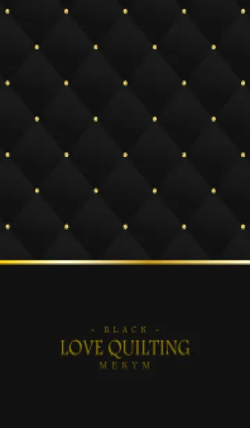 [LINE着せ替え] LOVE QUILTING - BLACK 22の画像1