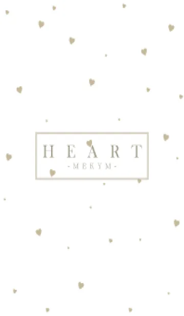 [LINE着せ替え] HEART BEIGE-SIMPLE MEKYM 20の画像1