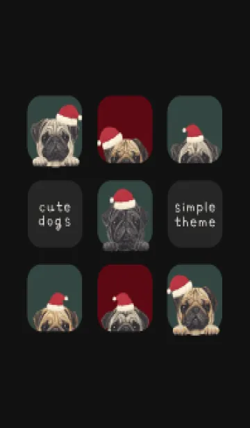 [LINE着せ替え] DOGS - パグ - クリスマスの画像1