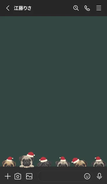 [LINE着せ替え] DOGS - パグ - クリスマスの画像2