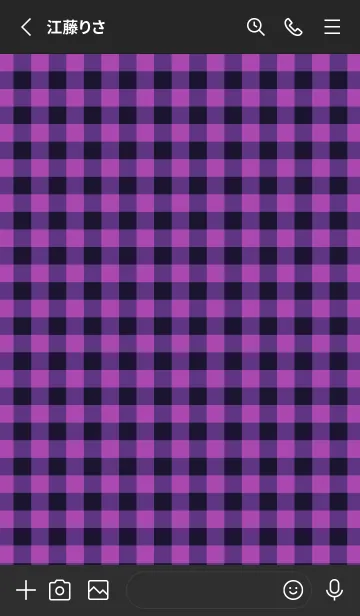 [LINE着せ替え] ハート ギンガムチェック 127の画像2