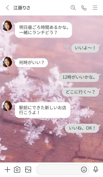 [LINE着せ替え] Real Snow Crystal #11-2の画像3
